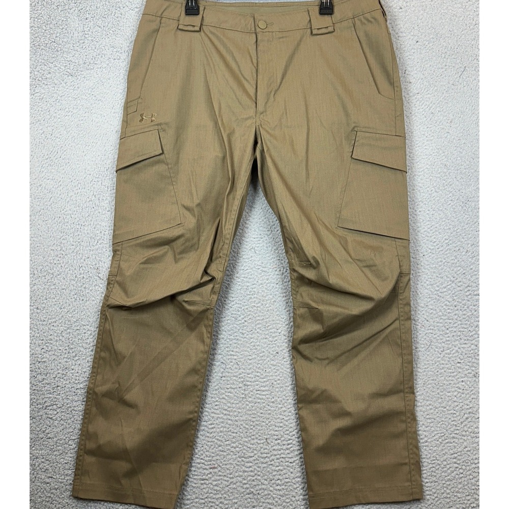 Under Armour Pants Mens 38X30 Enduro Storm Tan Ripstop Tactical Cargo Straight